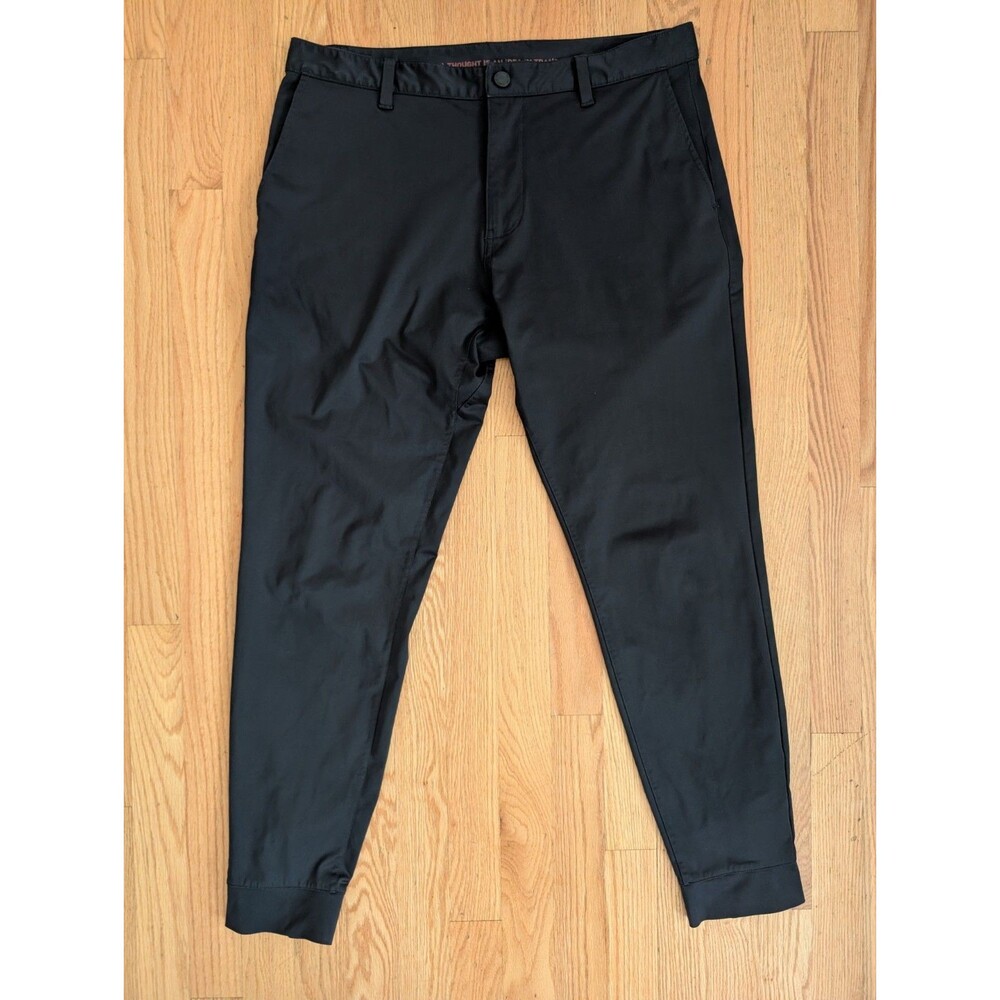 Rhone Commuter Joggers Mens 33 Black Tapered Technical Pants Ankle Zip 100151